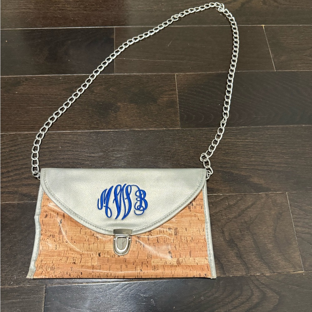 Marley Lilly Monogrammed Cork Printed Crossbody Bag